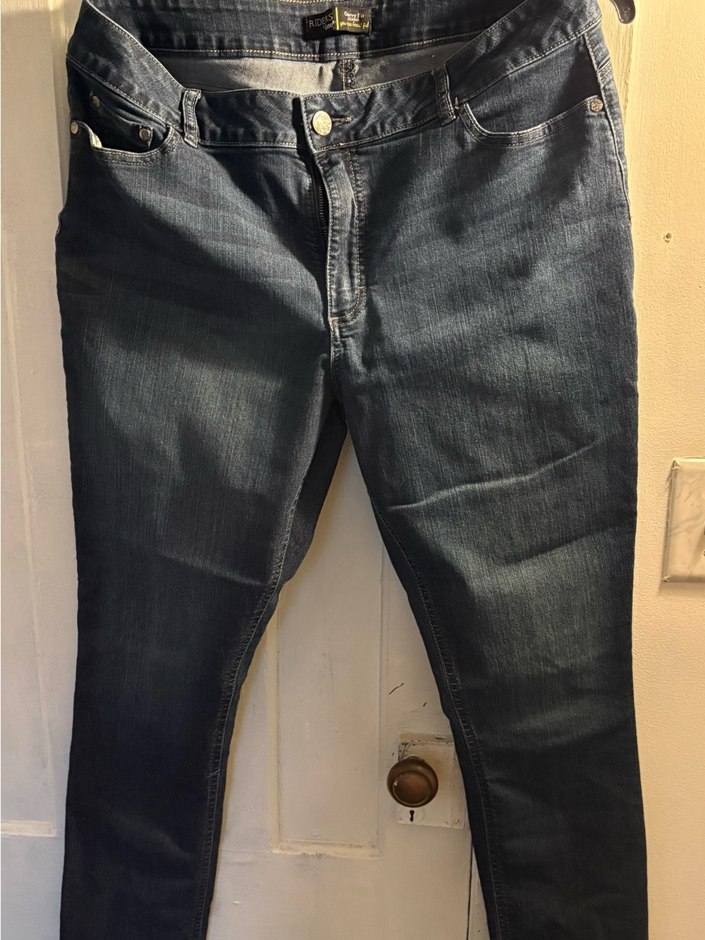 Riders by Lee Curvy Fit Skinny Mid Rise Dark Wash Jeans Size 18M